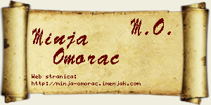 Minja Omorac vizit kartica